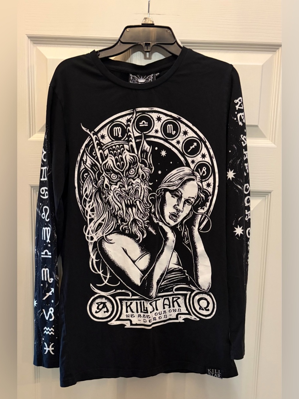 Killstar Black and White Snake Moon Graphic Tee